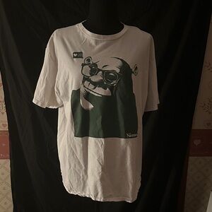 Shrek White Graphic T-Shirt with Green Print